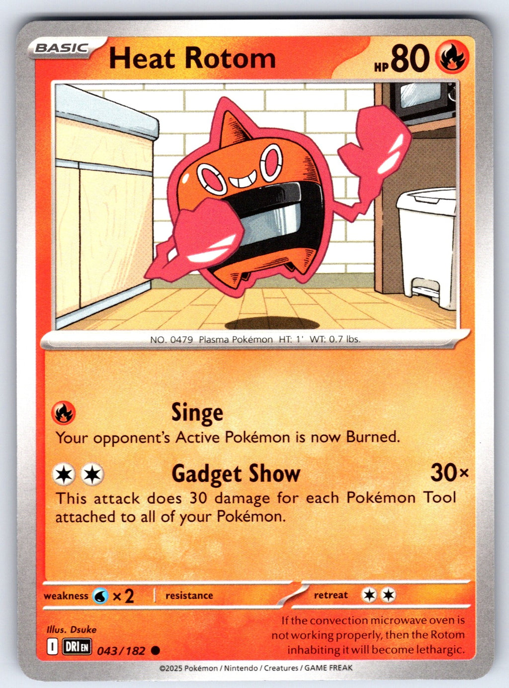 Heat Rotom Common SV10: Destined Rivals 043/182 NM 2025
