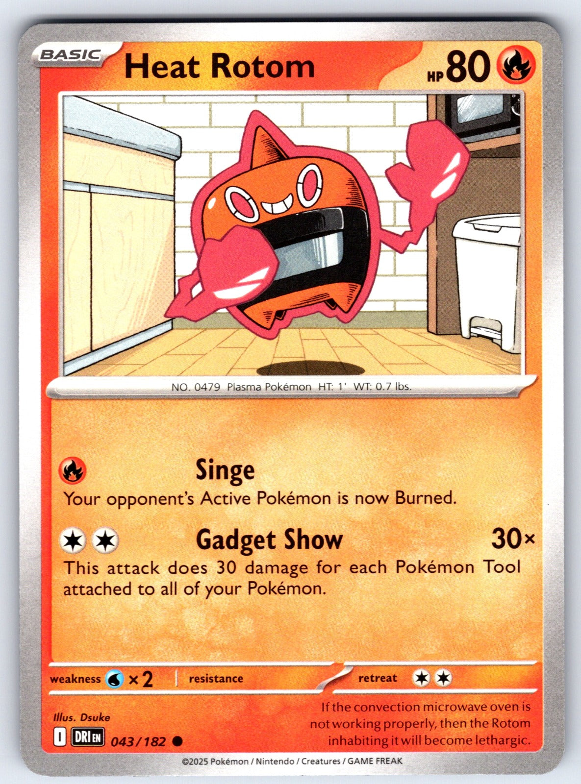 Heat Rotom Common SV10: Destined Rivals 043/182 NM 2025