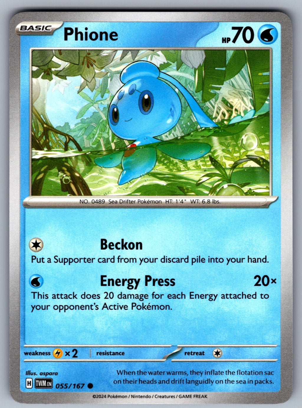 Phione Common SV06: Twilight Masquerade 055/167 NM 2024