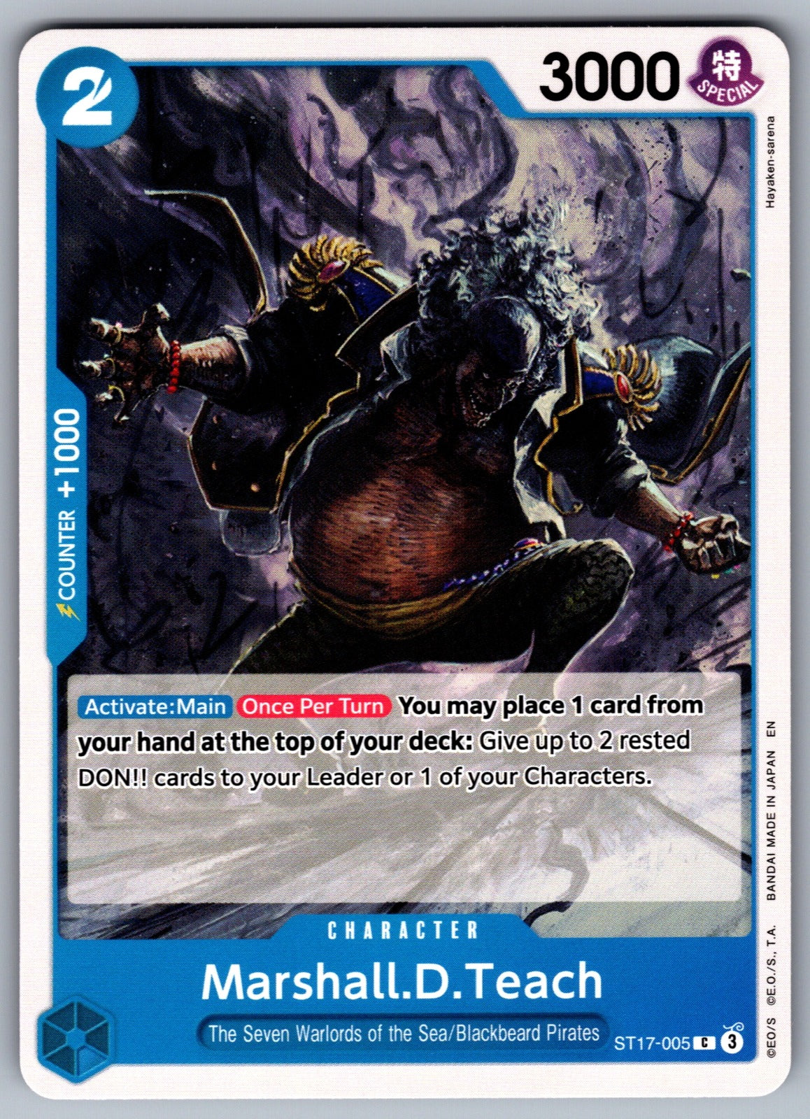 Marshall.D.Teach C Starter Deck 17: BLUE Donquixote Doflamingo ST17-005 NM 2024