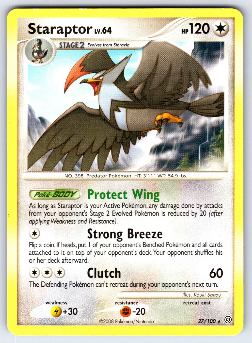 Staraptor Rare Stormfront 27/100 LP 2008