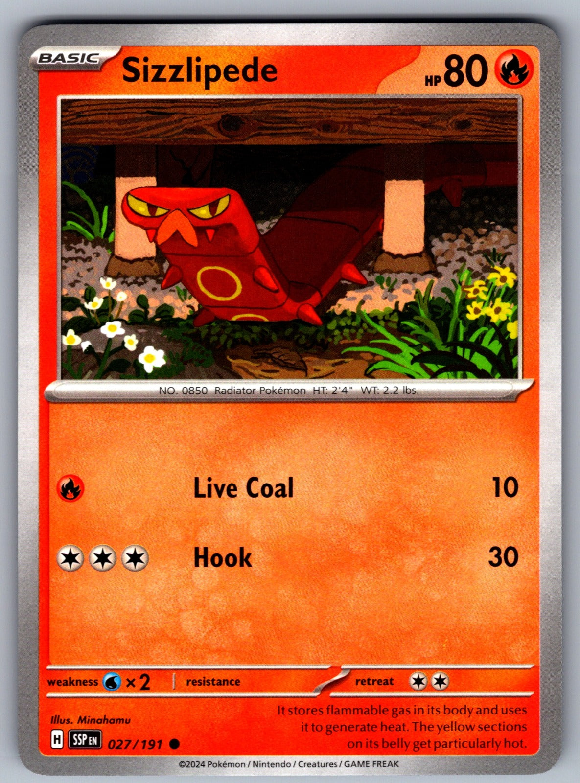 Sizzlipede Common SV08: Surging Sparks 027/191 NM 2024