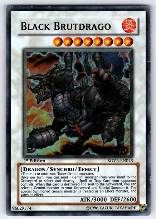 Black Brutdrago 1st Edition Super Rare Stardust Overdrive SOVR-EN043 HP 2009