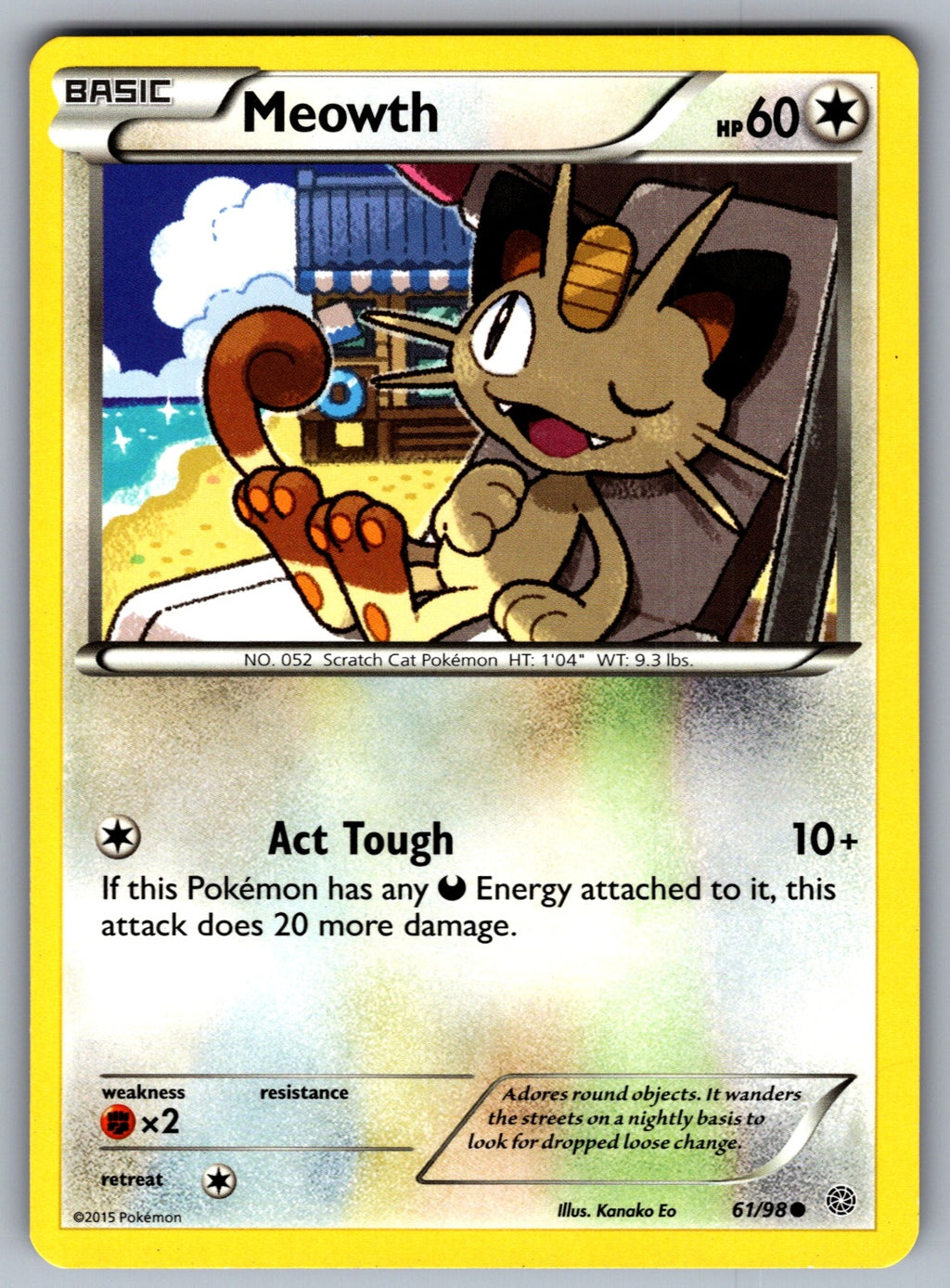 Meowth Common XY - Ancient Origins 61/98 LP 2015