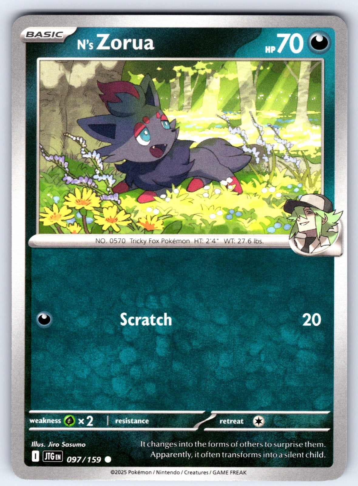 N's Zorua Common SV09: Journey Together 097/159 NM 2025
