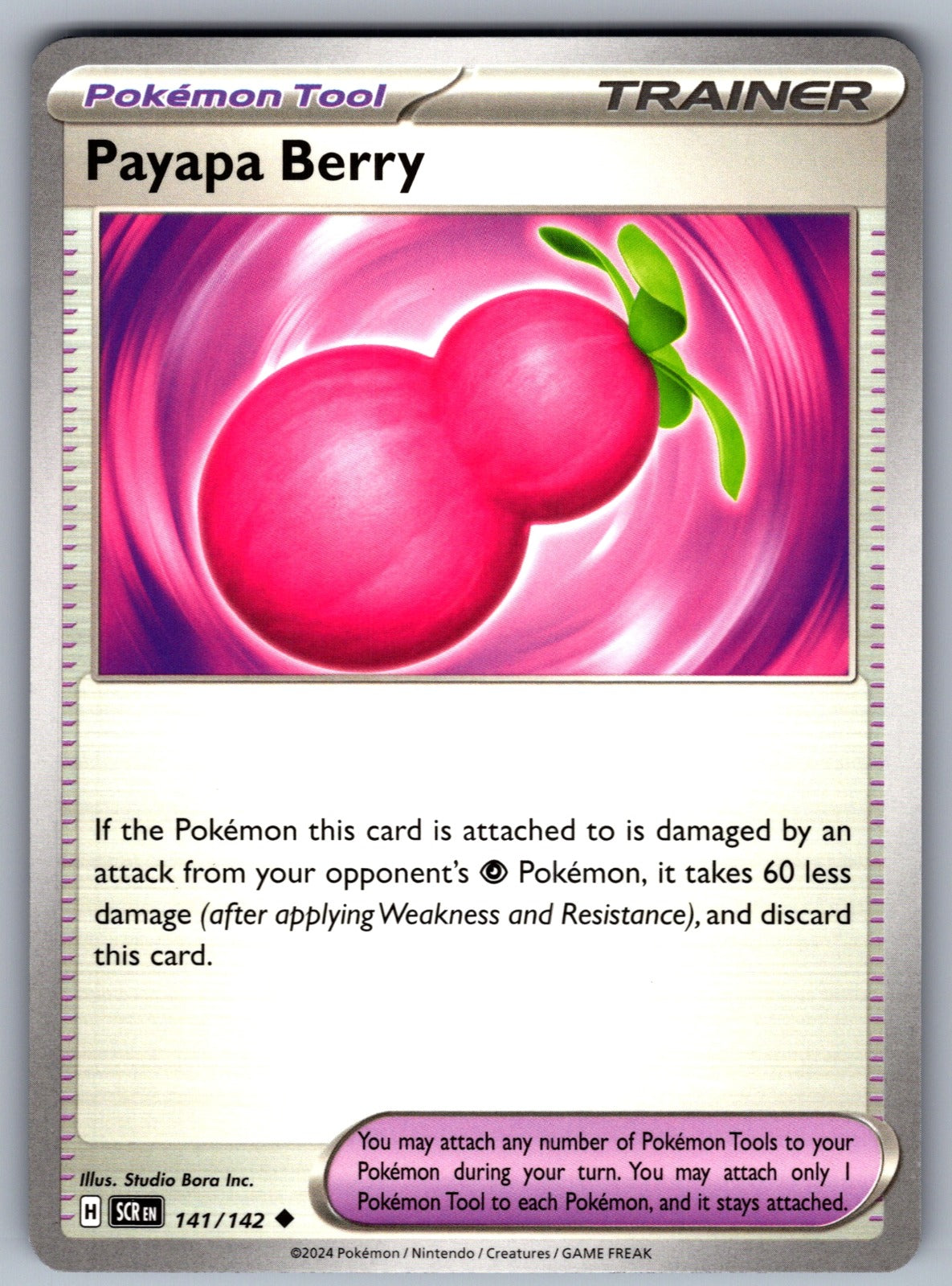 Payapa Berry Uncommon SV07: Stellar Crown 141/142 NM 2024