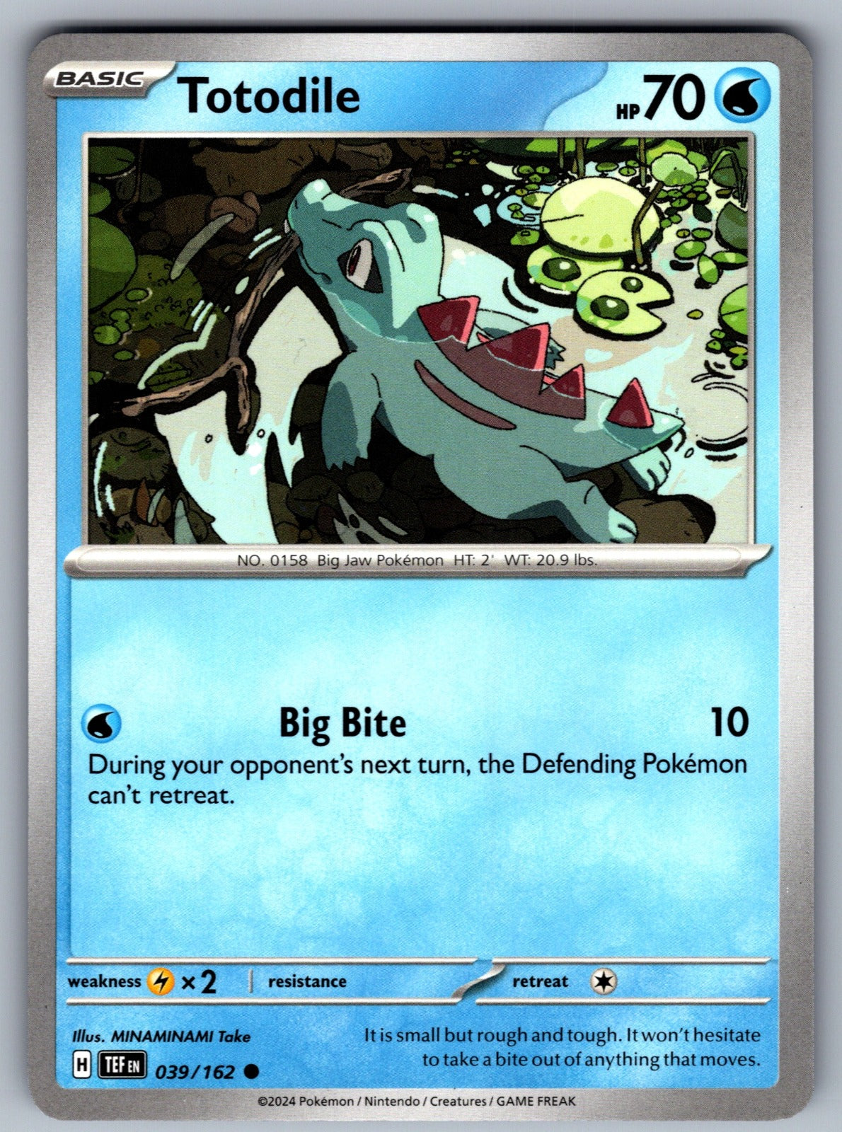 Totodile Common SV05: Temporal Forces 039/162 NM 2024
