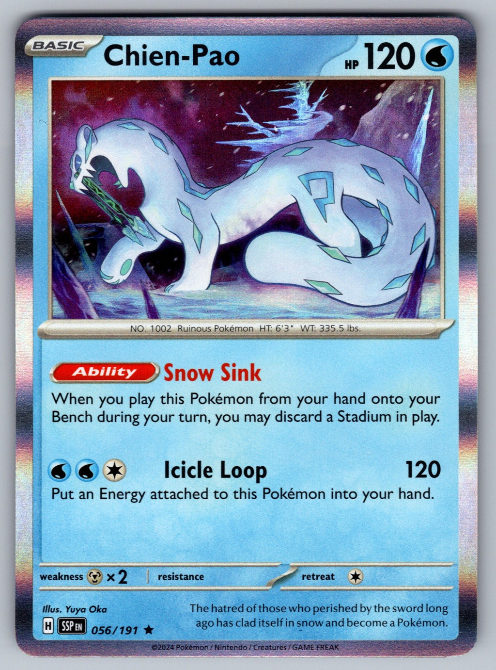 Chien-Pao Holo Rare SV08: Surging Sparks 056/191 NM 2024