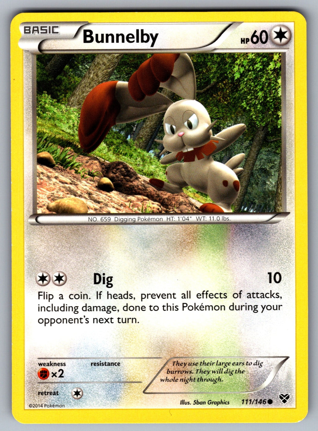Bunnelby Common XY Base Set 111/146 LP 2014