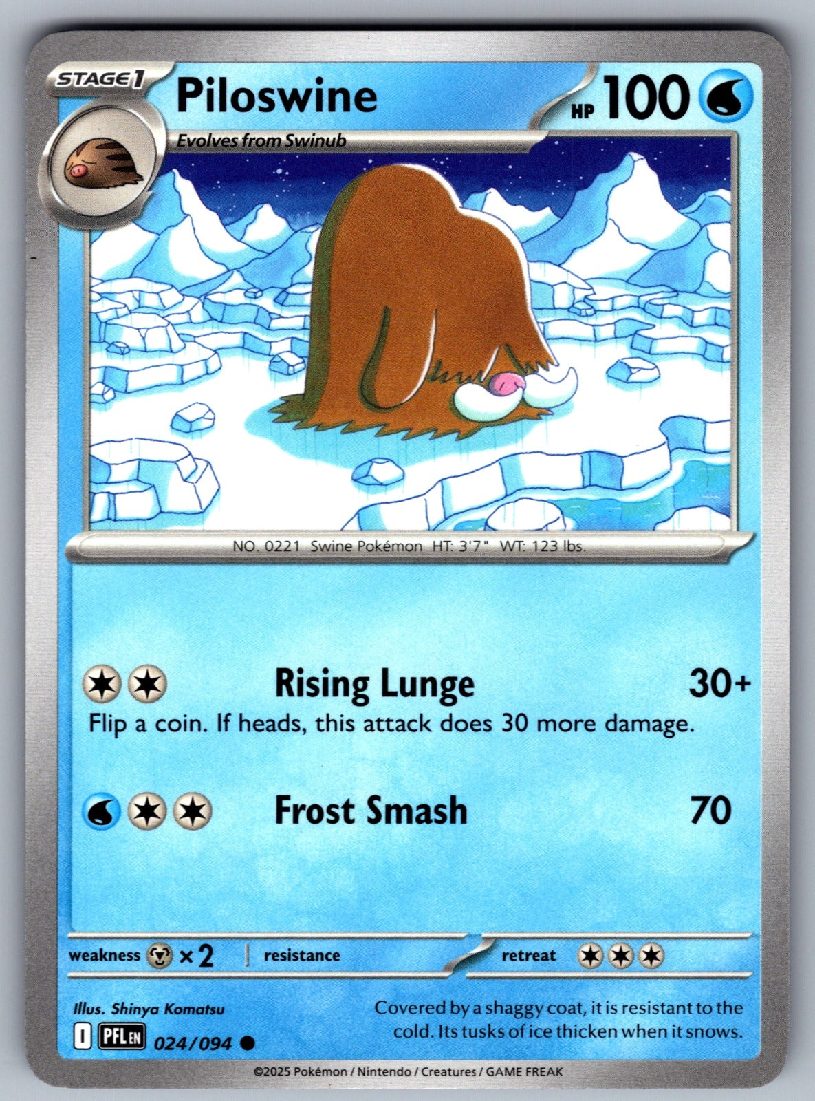 Piloswine Common ME02: Phantasmal Flames 024/094 NM 2025