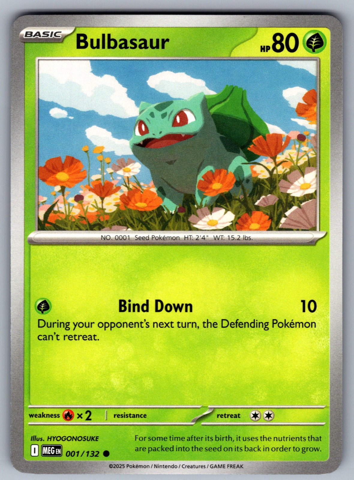 Bulbasaur Common ME01: Mega Evolution 001/132 NM 2025