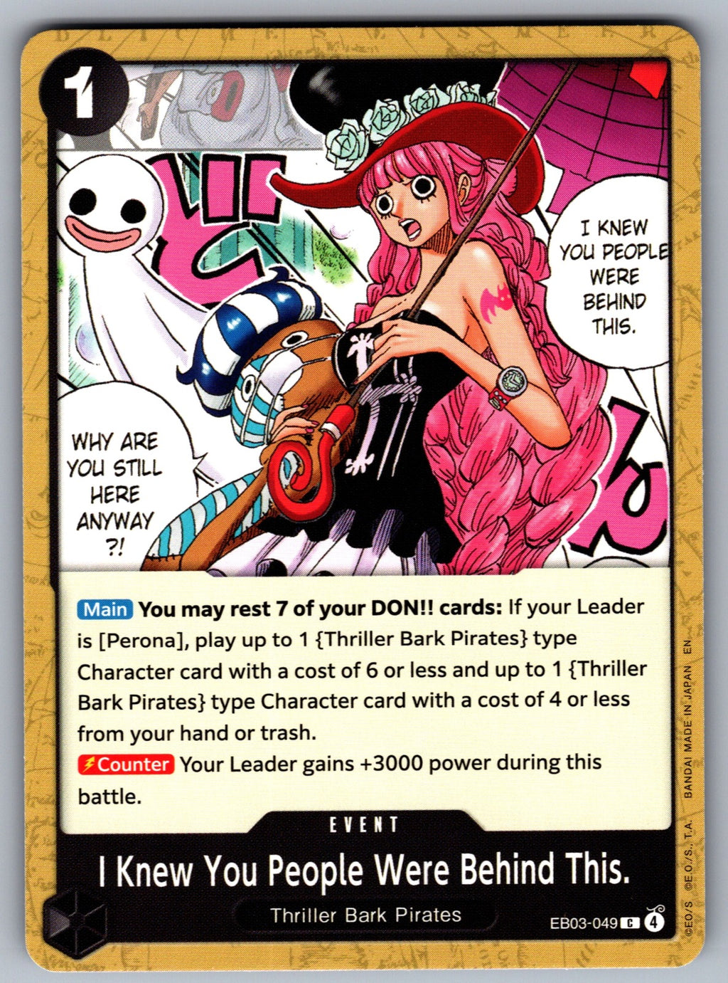 I Knew You People Were Behind This. C Extra Booster: One Piece Heroines Edition 