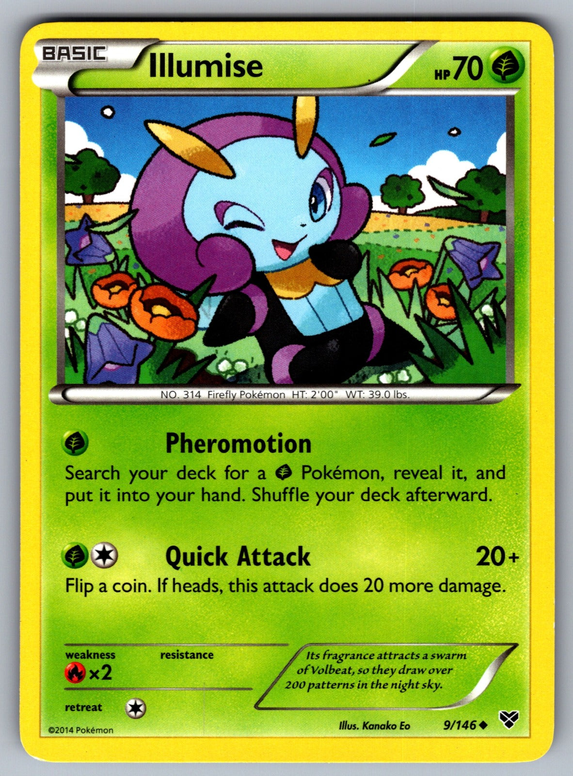 Illumise Uncommon XY Base Set 9/146 LP 2014