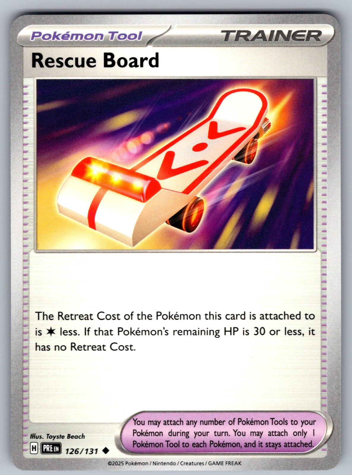 Rescue Board Uncommon SV: Prismatic Evolutions 126/131 NM 2025
