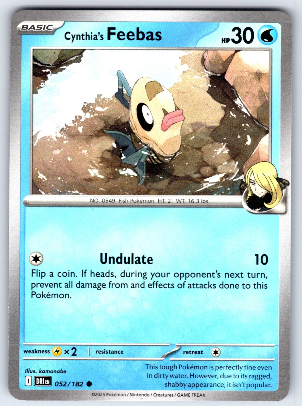 Cynthia's Feebas Common SV10: Destined Rivals 052/182 NM 2025