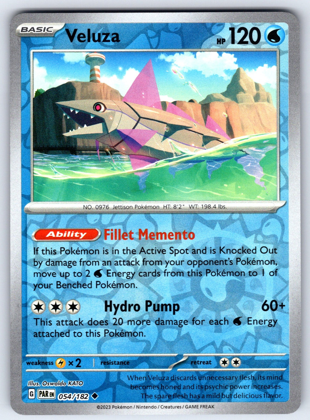Veluza Reverse Holo Uncommon SV04: Paradox Rift 054/182 NM 2023