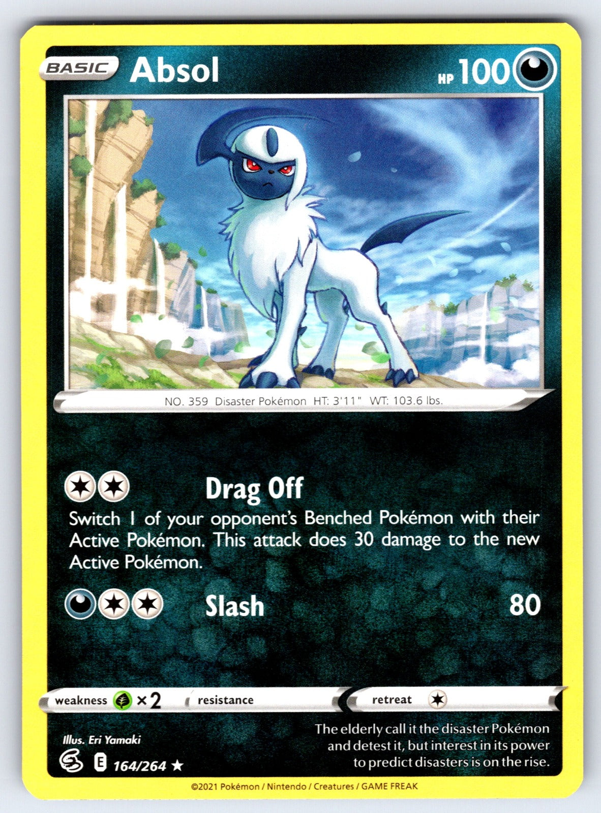 Absol Rare SWSH08: Fusion Strike 164/264 LP 2021