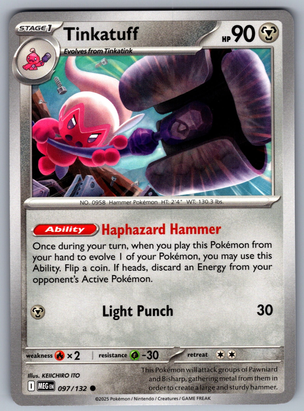 Tinkatuff Common ME01: Mega Evolution 097/132 NM 2025