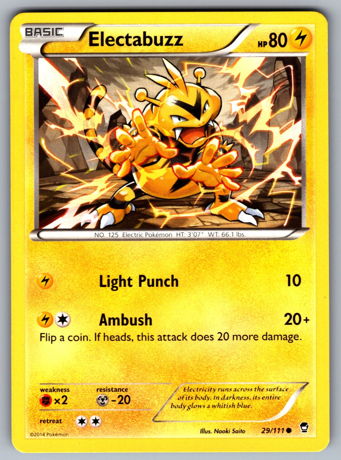 Electabuzz Common XY - Furious Fists 29/111 LP 2014