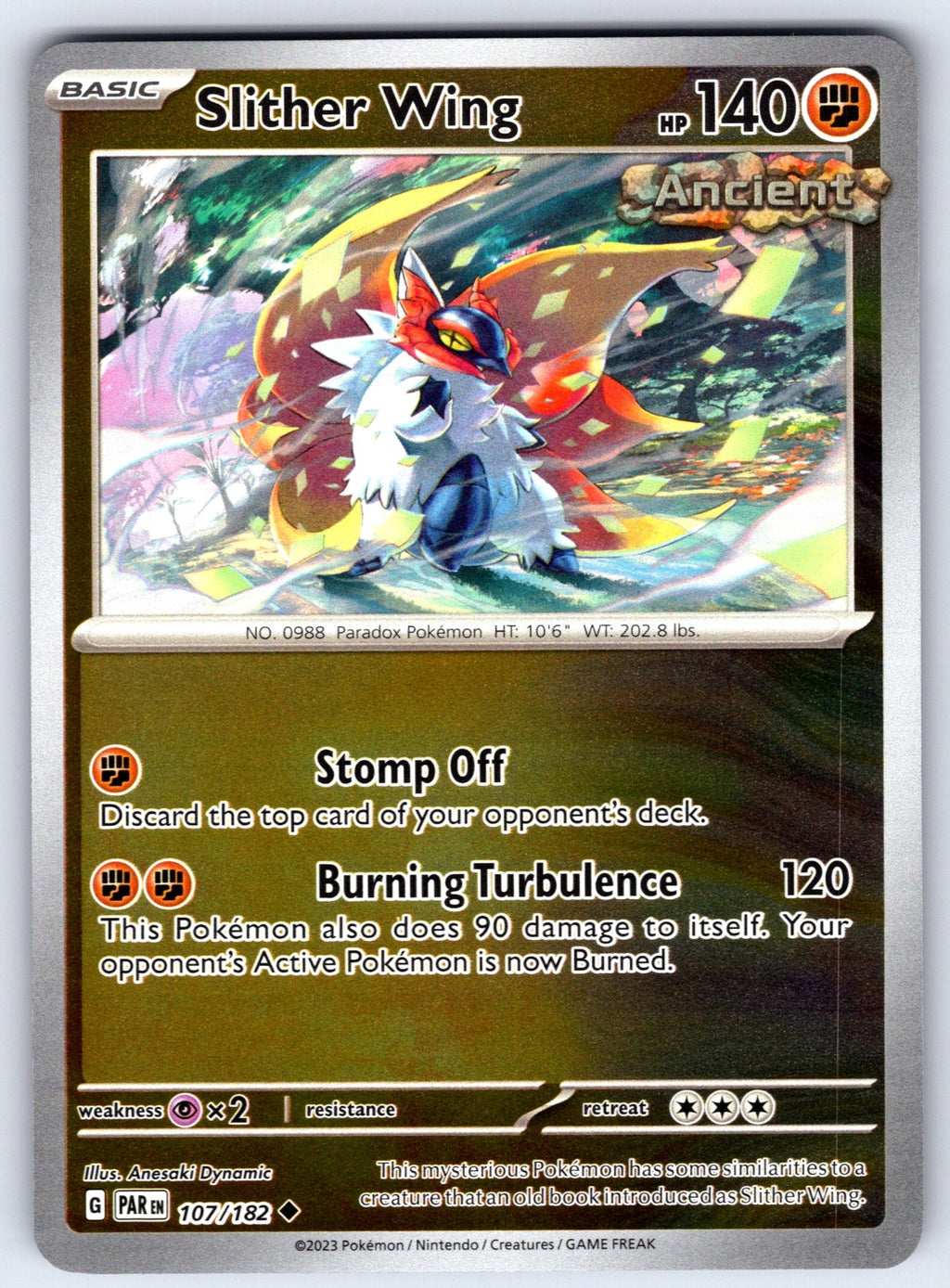 Slither Wing Reverse Holo Uncommon SV: Shrouded Fable 026/064 NM 2024
