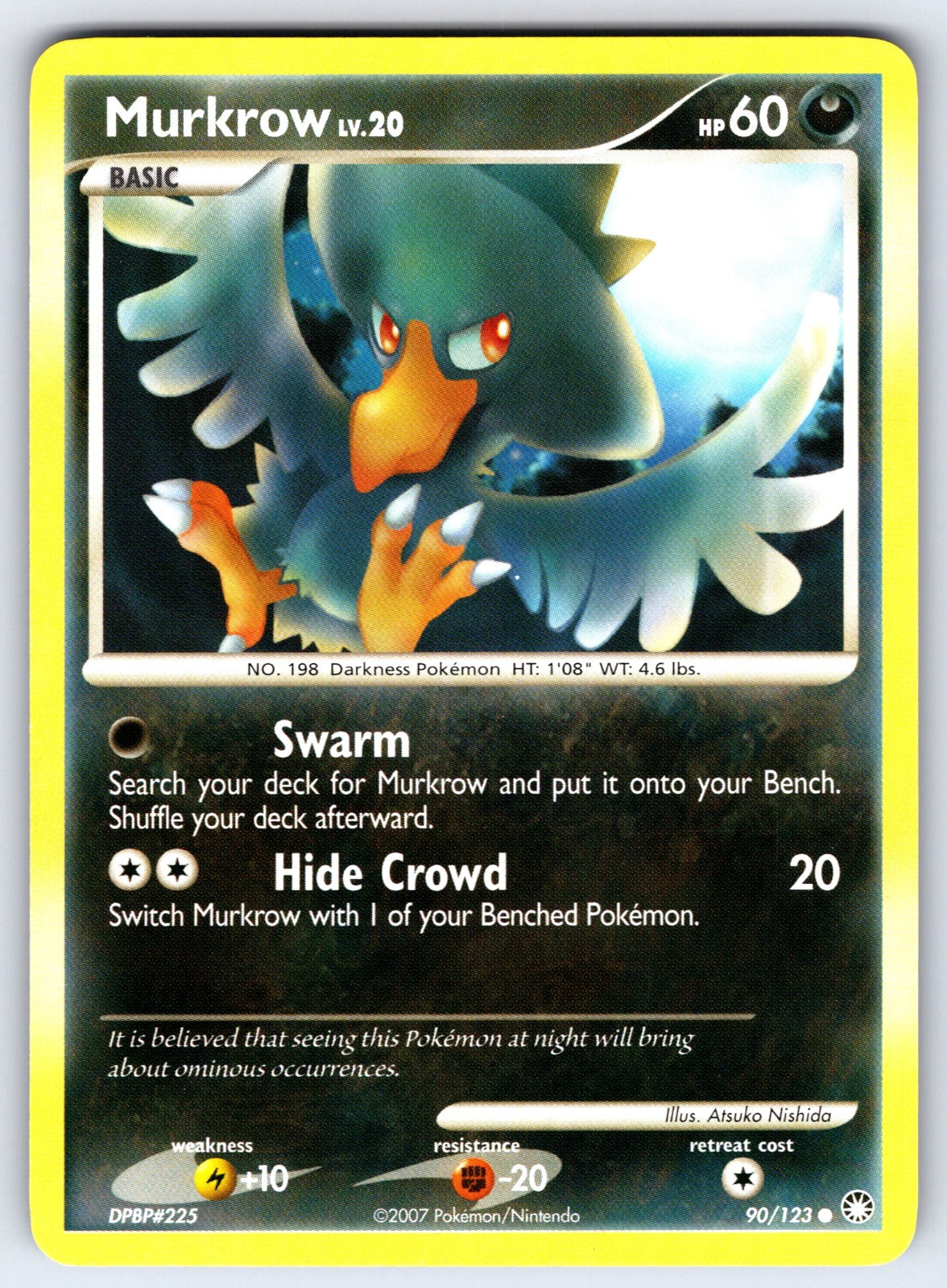 Murkrow Common Mysterious Treasures 90/123 LP 2007