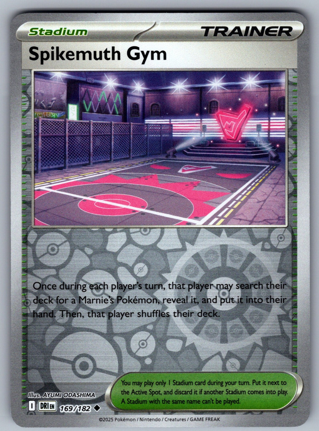Spikemuth Gym Reverse Holo Uncommon SV10: Destined Rivals 169/182 NM 2025
