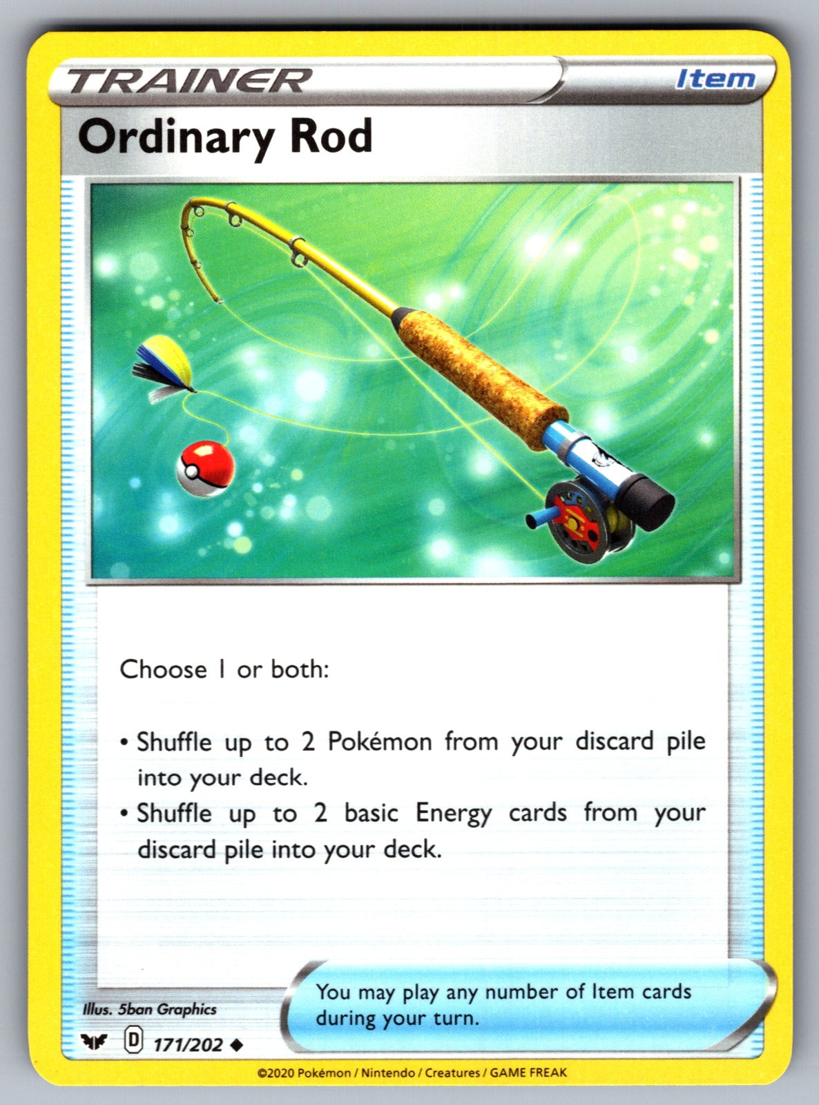 Ordinary Rod Uncommon SWSH01: Sword & Shield Base Set 171/202 NM 2020