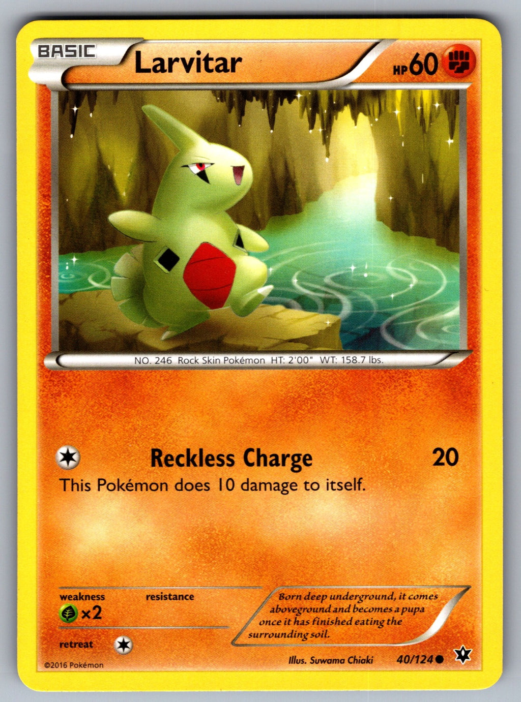 Larvitar (40) Common XY - Fates Collide 40/124 LP 2016