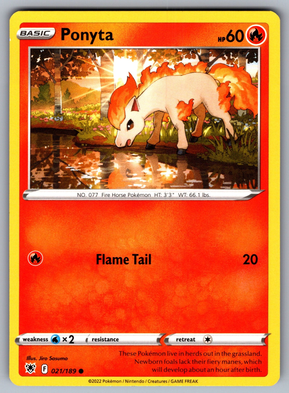 Ponyta Common SWSH10: Astral Radiance 021/189 NM 2022