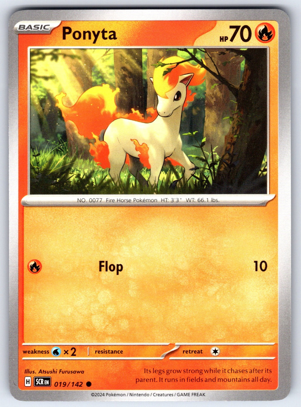 Ponyta Common SV07: Stellar Crown 019/142 LP 2024