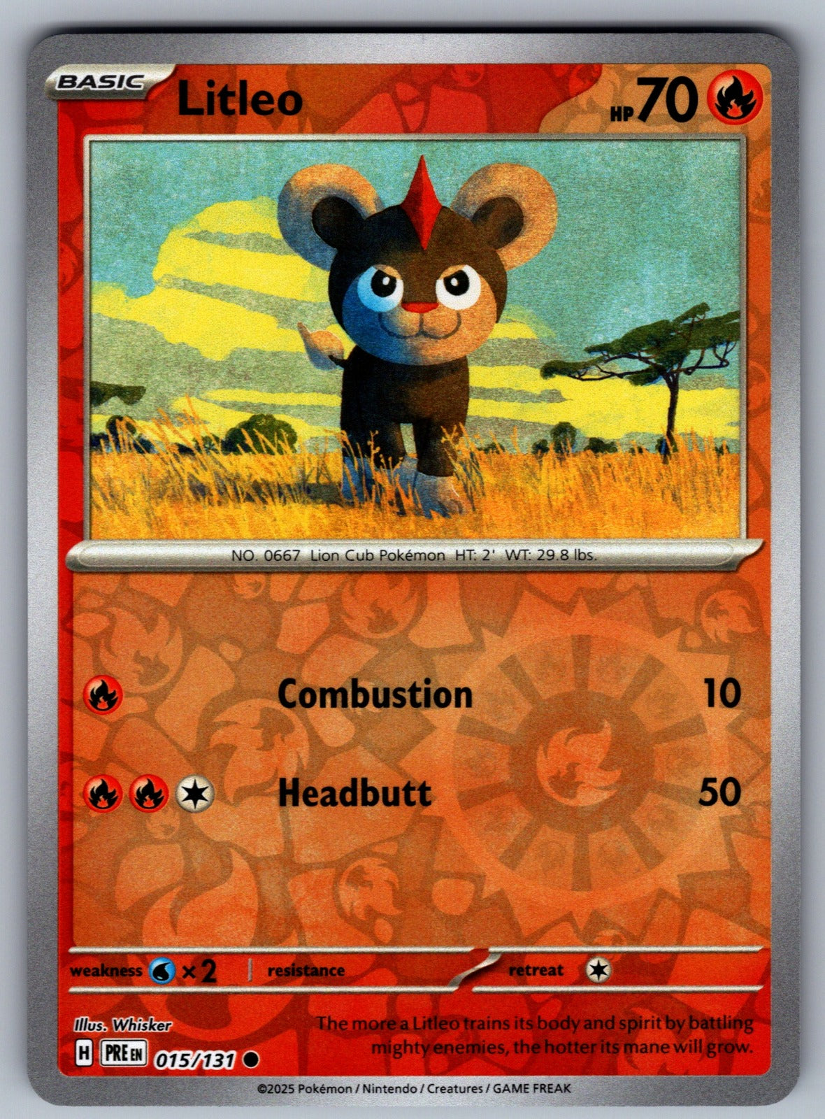 Litleo Reverse Holo Common SV: Prismatic Evolutions 015/131 NM 2025