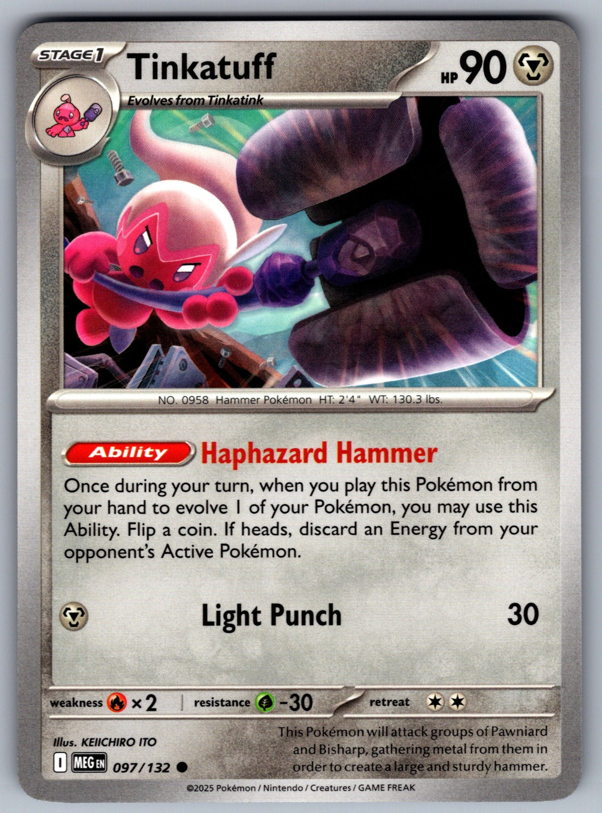 Tinkatuff Common ME01: Mega Evolution 097/132 NM 2025