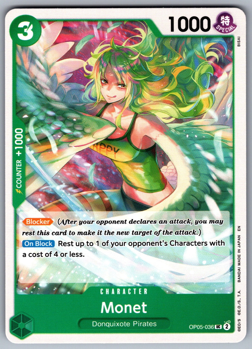Monet UC Awakening of the New Era OP05-036 NM 2023