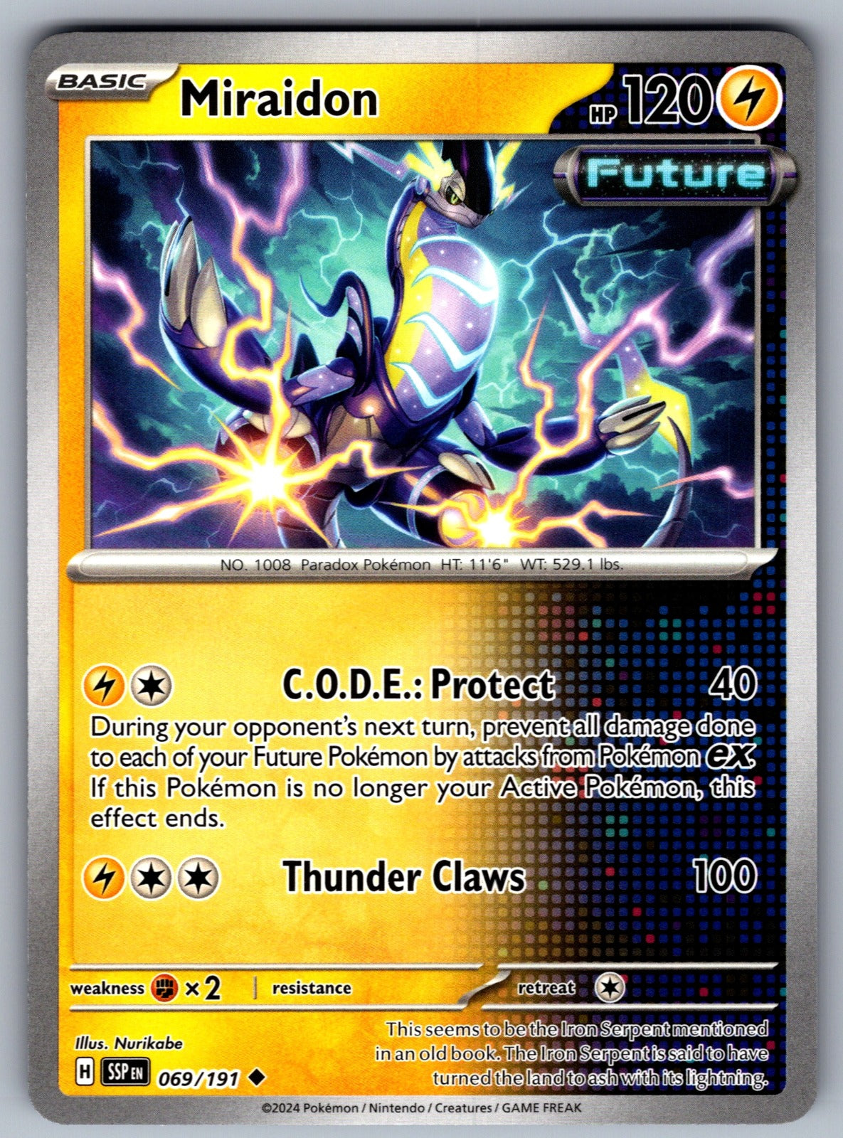 Miraidon Uncommon SV08: Surging Sparks 069/191 NM 2024