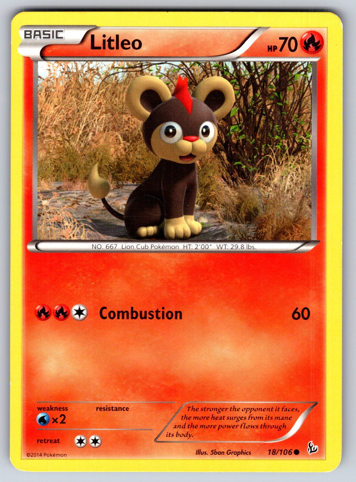 Litleo (18) Common XY - Flashfire 18/106 LP 2014