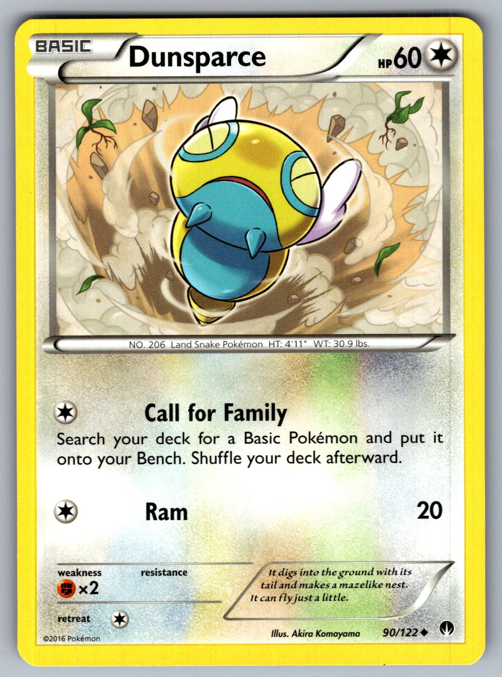 Dunsparce Uncommon XY - BREAKpoint 90/122 LP 2016