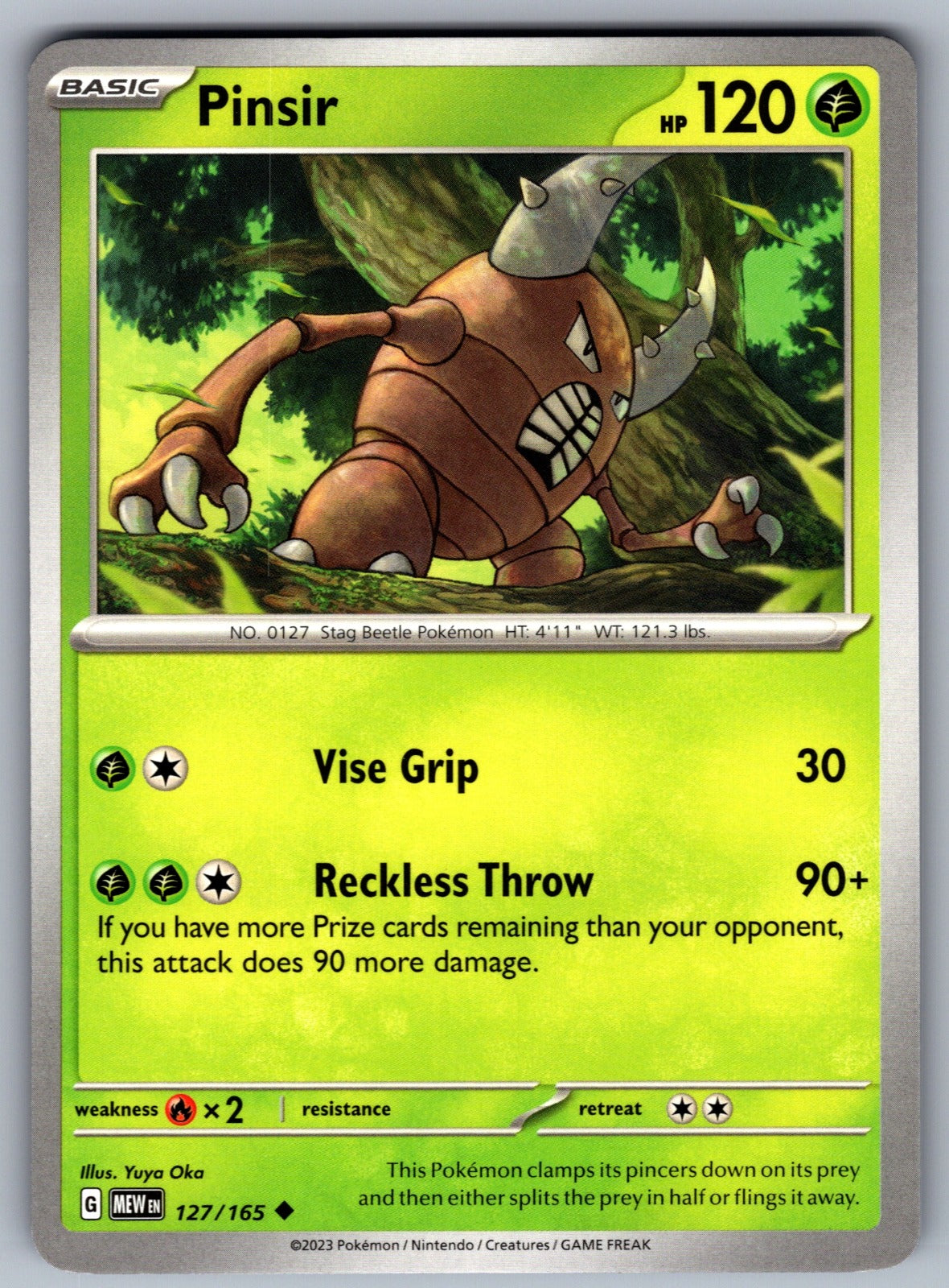 Pinsir Uncommon SV: Scarlet & Violet 151 127/165 NM 2023