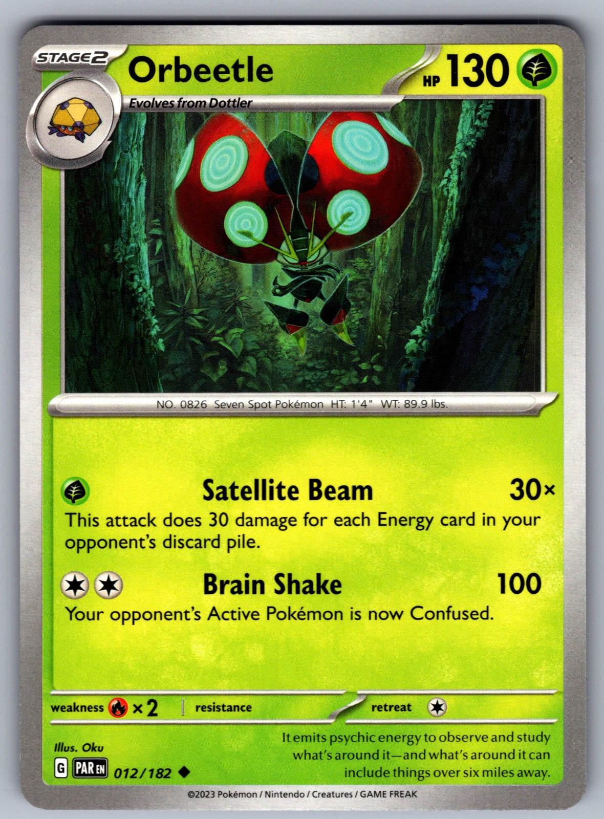 Orbeetle Uncommon SV04: Paradox Rift 012/182 NM 2023