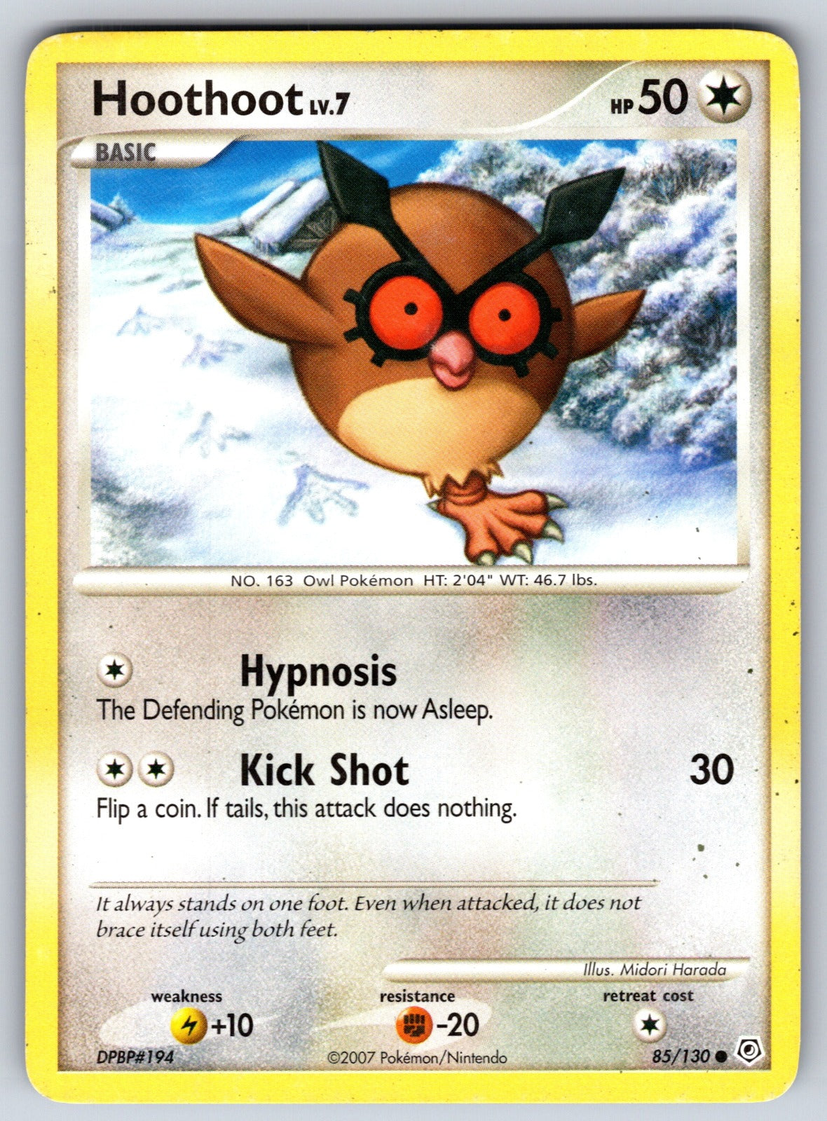 Hoothoot Common Diamond and Pearl 85/130 LP 2007