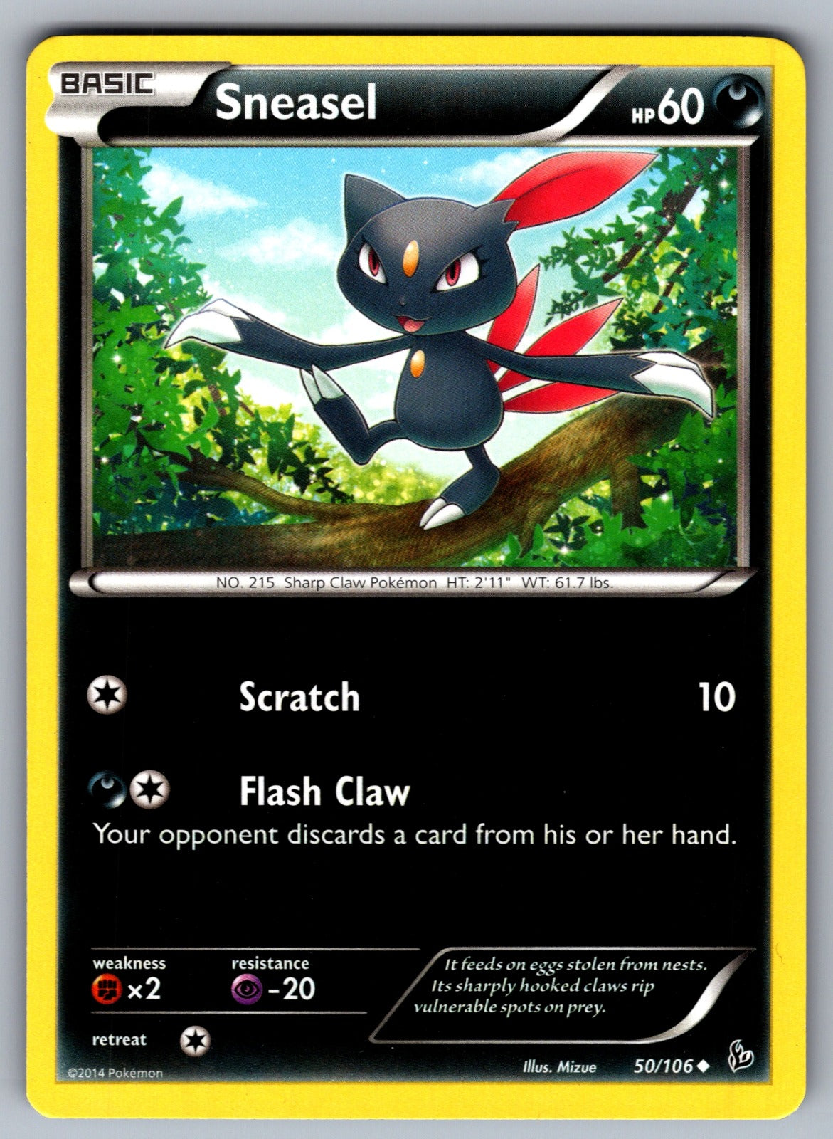 Sneasel (50) Uncommon XY - Flashfire 50/106 LP 2014