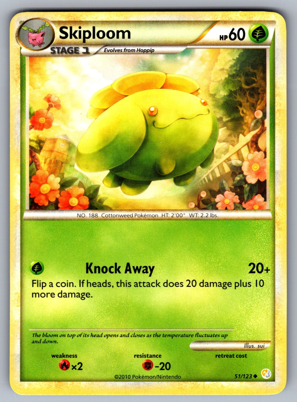 Skiploom Uncommon HeartGold SoulSilver 51/123 LP 2010