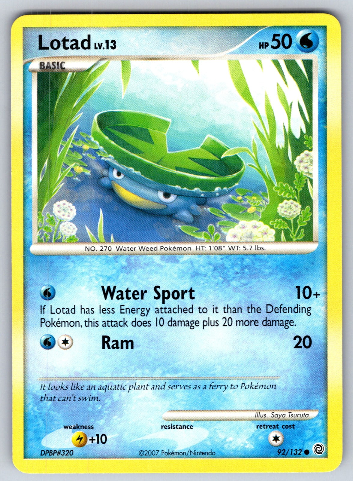 Lotad Common Secret Wonders 92/132 LP 2007