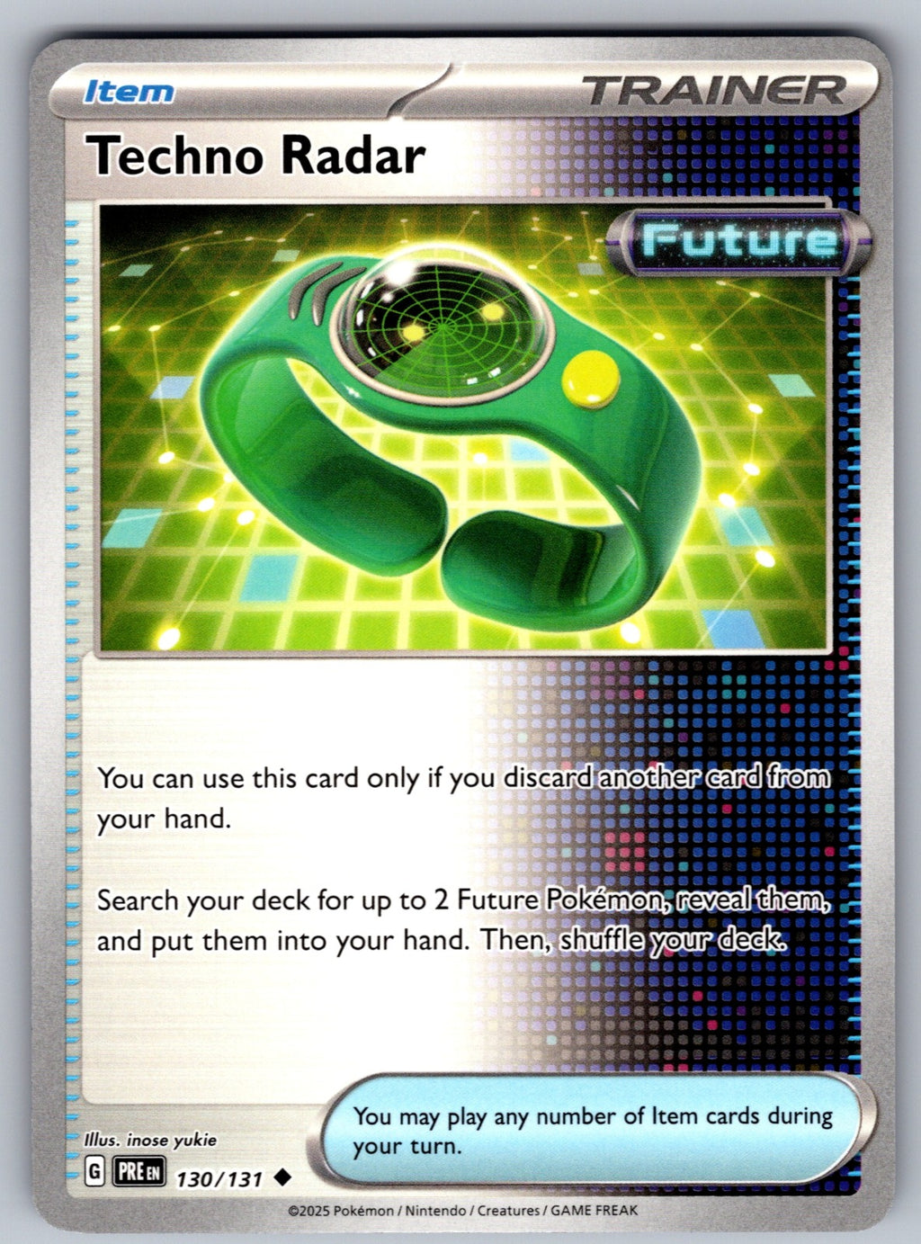 Techno Radar Uncommon SV: Prismatic Evolutions 130/131 NM 2025