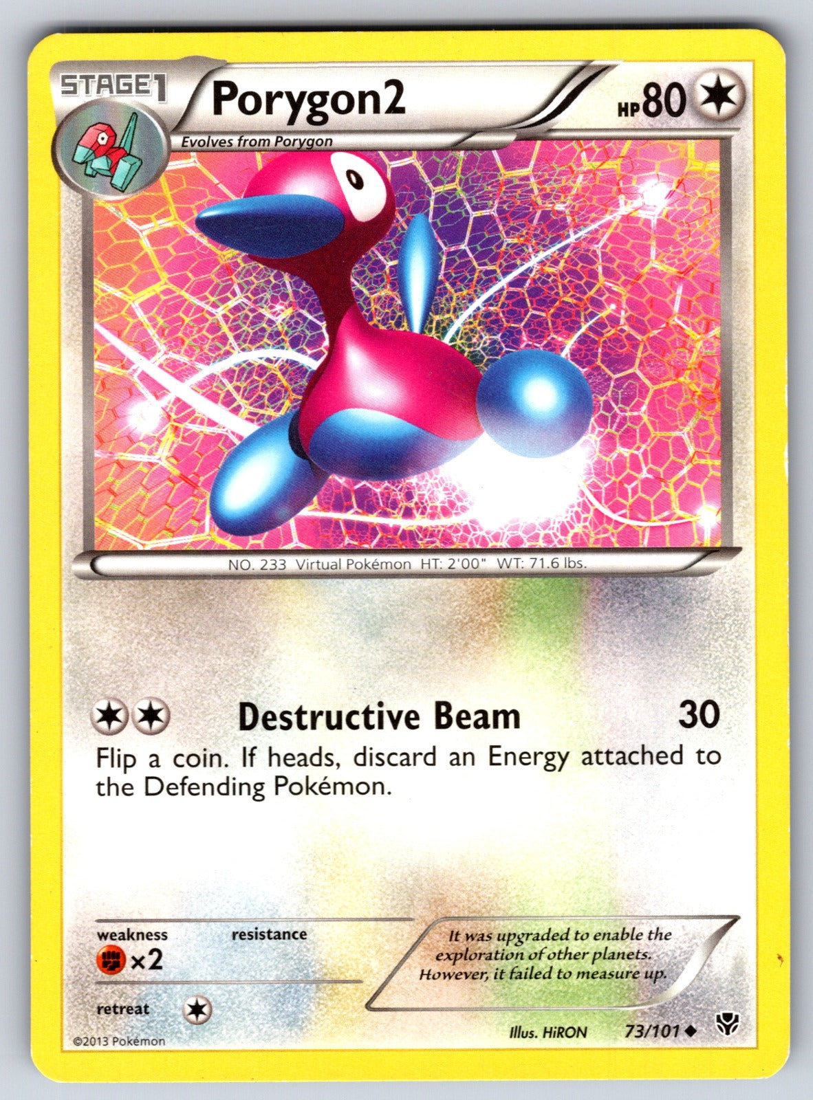 Porygon2 Uncommon Plasma Blast 73/101 LP 2013