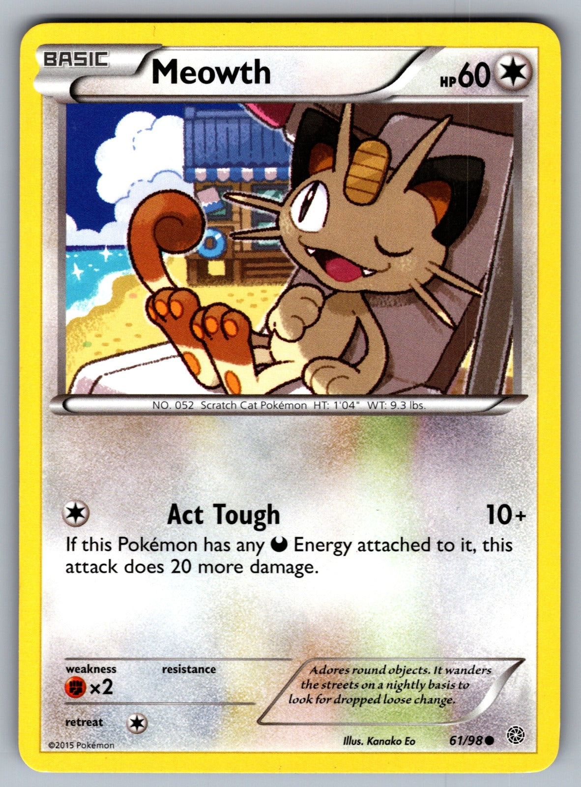 Meowth Common XY - Ancient Origins 61/98 LP 2015