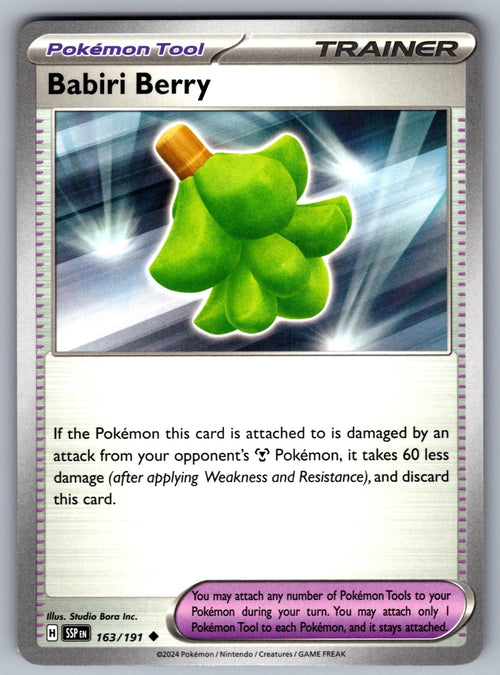Babiri Berry Uncommon SV08: Surging Sparks 163/191 NM 2024