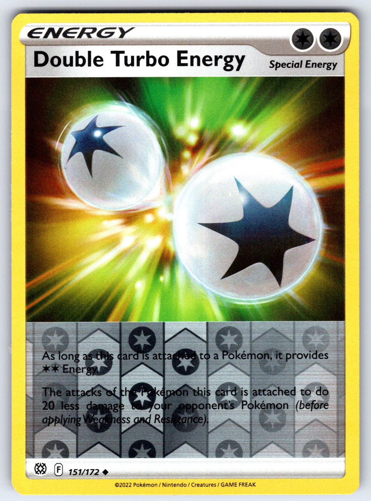 Double Turbo Energy Reverse Holo Uncommon SWSH09: Brilliant Stars 151/172 NM 2022