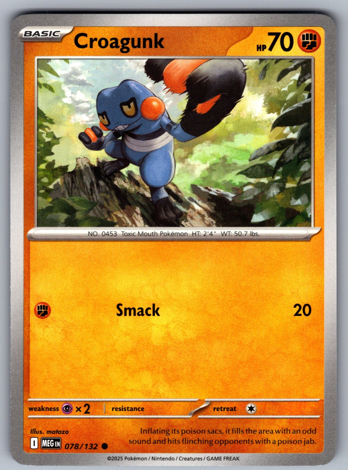 Croagunk Common ME01: Mega Evolution 078/132 NM 2025