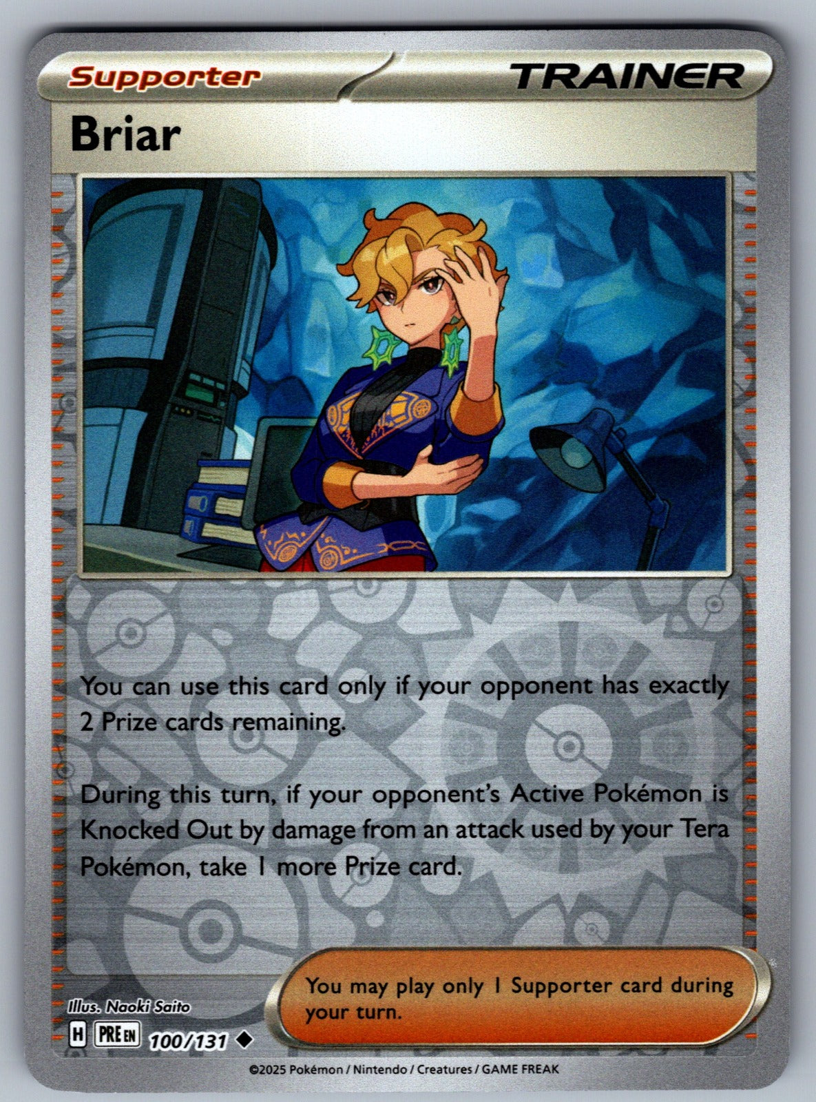 Briar Reverse Holo Uncommon SV: Prismatic Evolutions 100/131 NM 2025