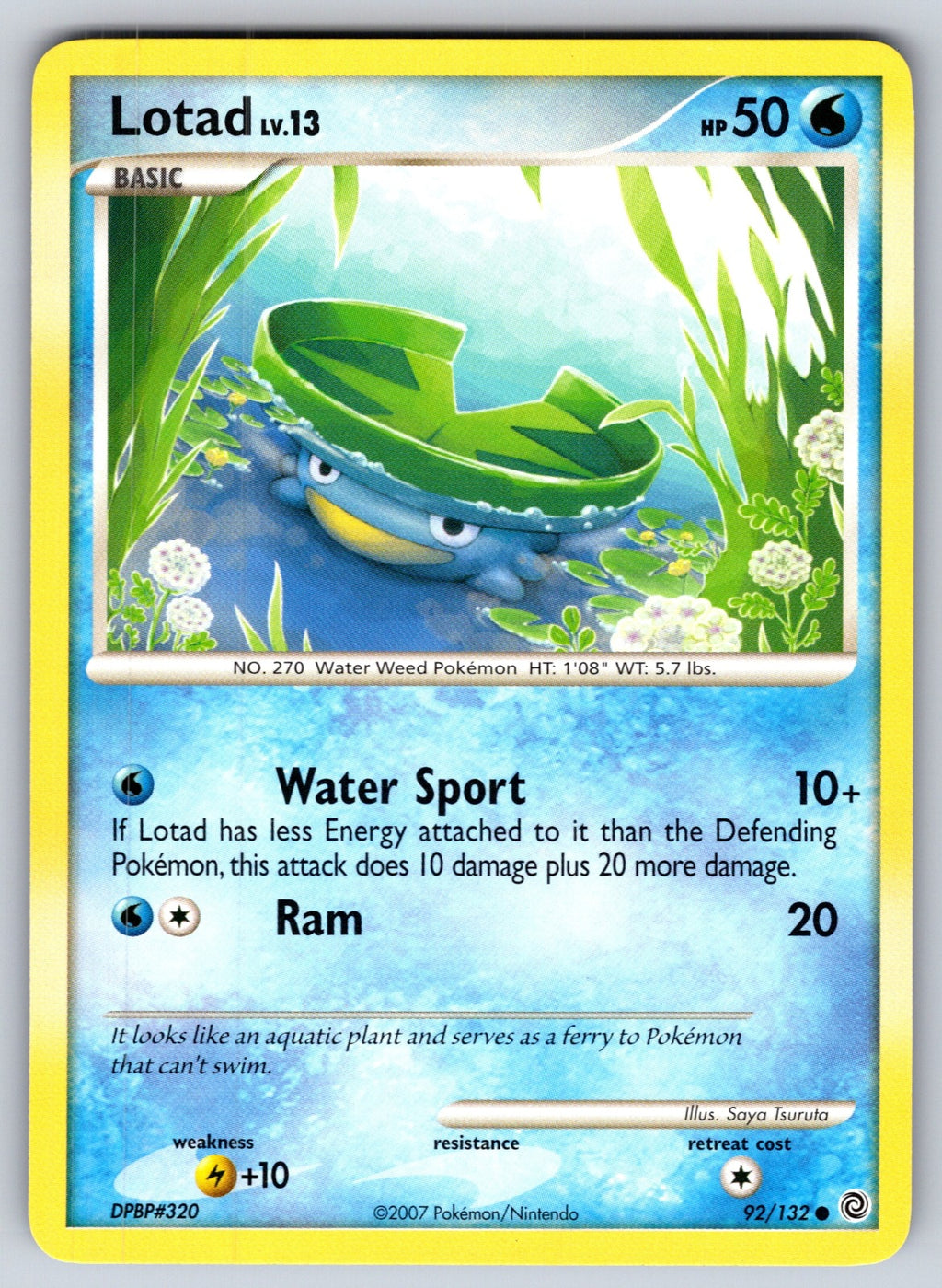 Lotad Common Secret Wonders 92/132 LP 2007